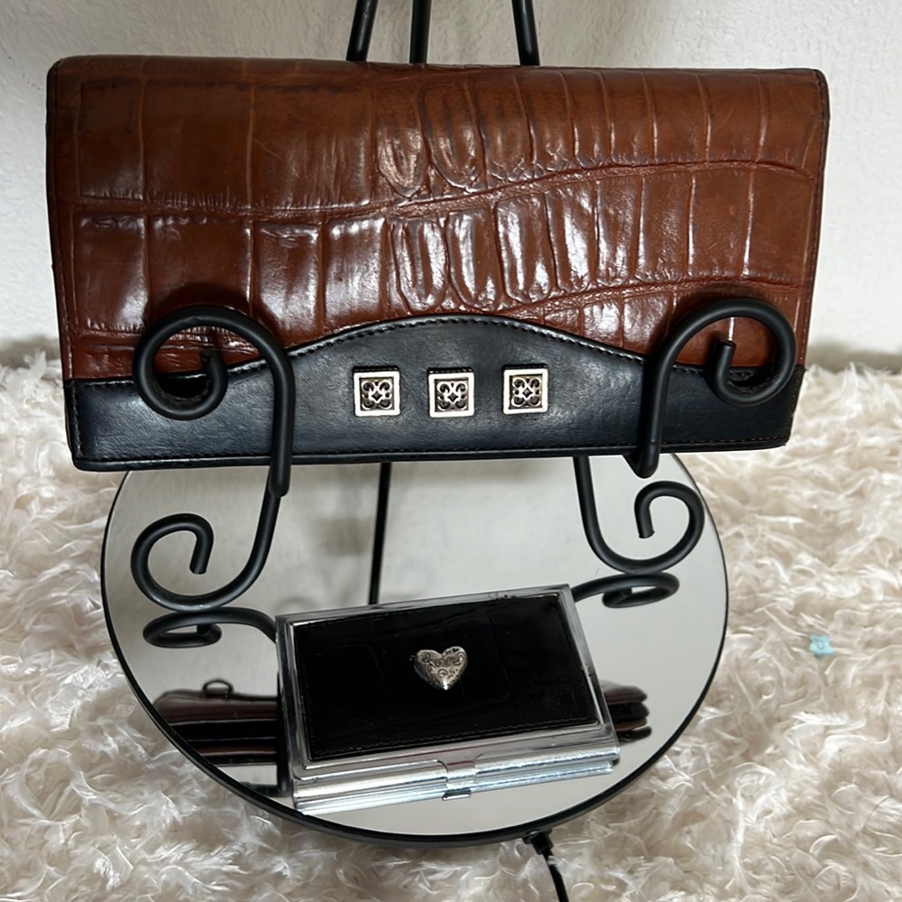 Vintage PreLoved Brighton Wallet and Card Case Brown/Black